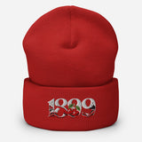 Bournemouth 1899 Heritage Cherries Embroidered Football Beanie – red front view