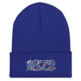 Rangers 1872 founding year embroidered football beanie in Royal Blue – product image 2