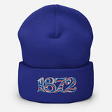 Rangers 1872 founding year embroidered football beanie in Royal Blue – product image 1