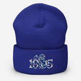 Chelsea 1905 Heritage Lion Embroidered Football Beanie – royal front view