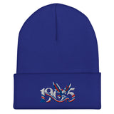 Crystal Palace 1905 Heritage Eagle Embroidered Football Beanie – royal front view
