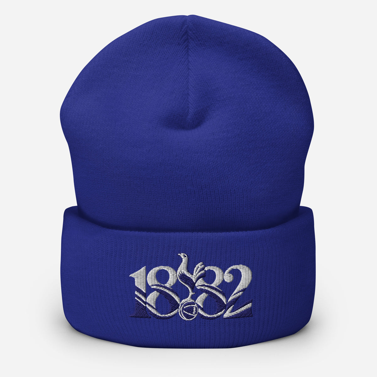 Tottenham Hotspur 1882 Heritage Embroidered Football Beanie – royal front view