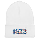 Rangers 1872 founding year embroidered football beanie in White – product image 2
