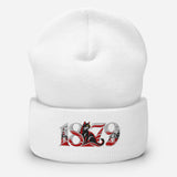 Sunderland 1879 Heritage Embroidered Football Beanie – white front view