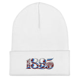 West Ham 1895 Heritage Embroidered Football Beanie – white front view