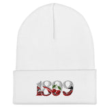 Bournemouth 1899 Heritage Cherries Embroidered Football Beanie – white front view