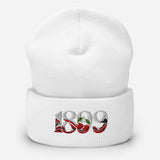Bournemouth 1899 Heritage Cherries Embroidered Football Beanie – white front view