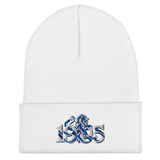 Chelsea 1905 Heritage Lion Embroidered Football Beanie – white front view