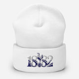 Tottenham Hotspur 1882 Heritage Embroidered Football Beanie – white front view