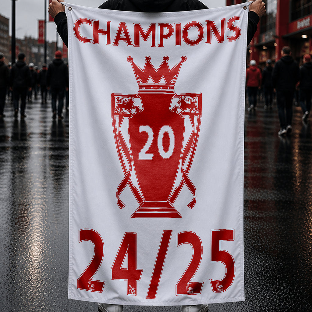 LFC White Crowned Champions - x20 Flag