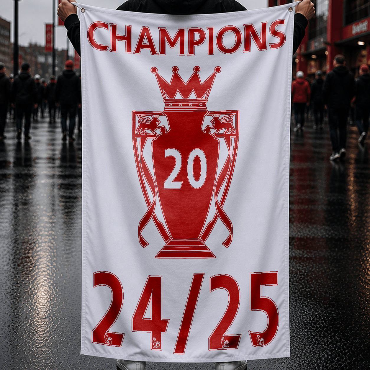 LFC White Crowned Champions - x20 Flag