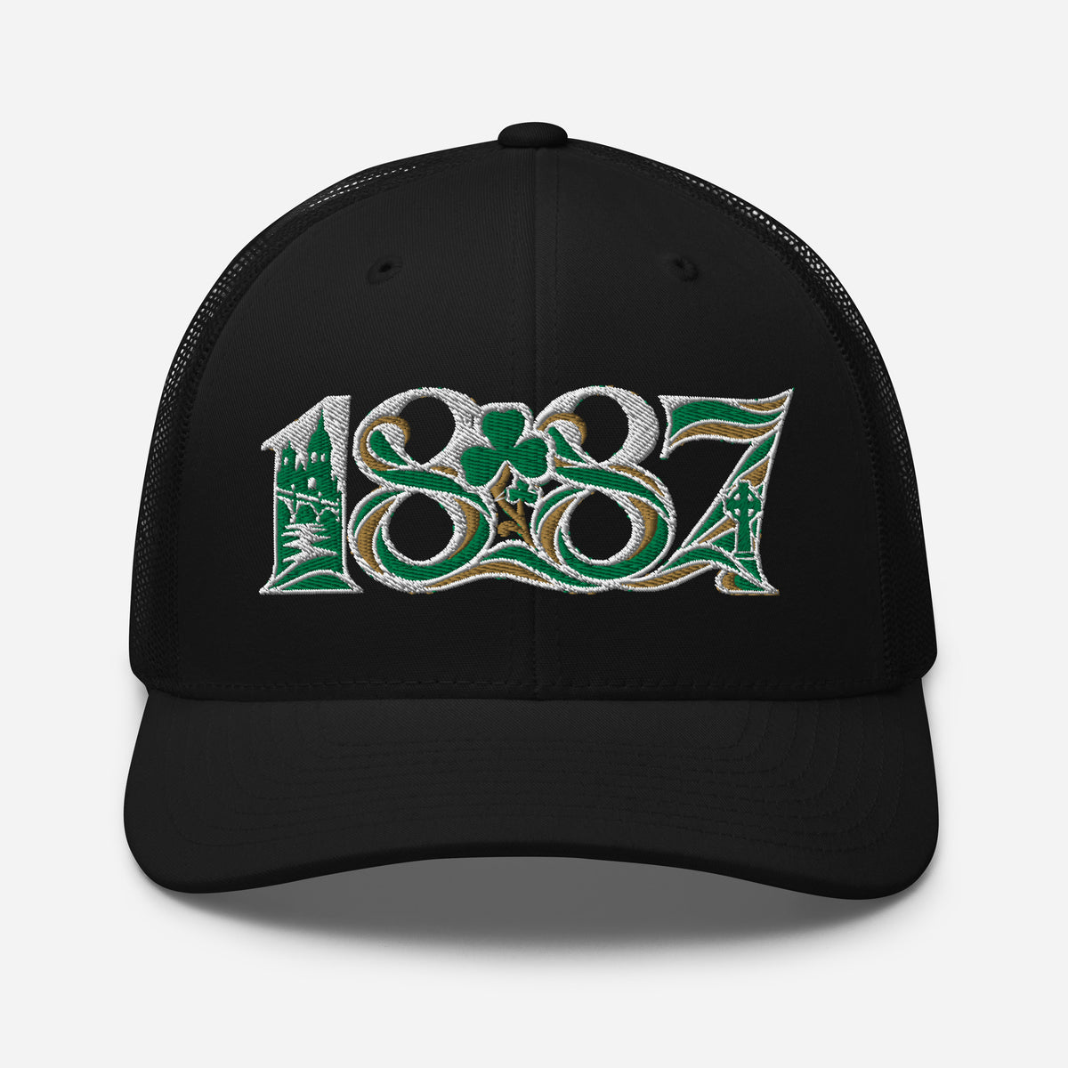 Celtic 1887 Founding Year Inspired Embroidered Football Trucker Cap