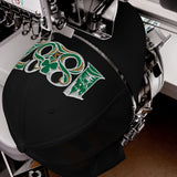 Celtic 1887 Founding Year Inspired Embroidered Football Trucker Cap – black front view