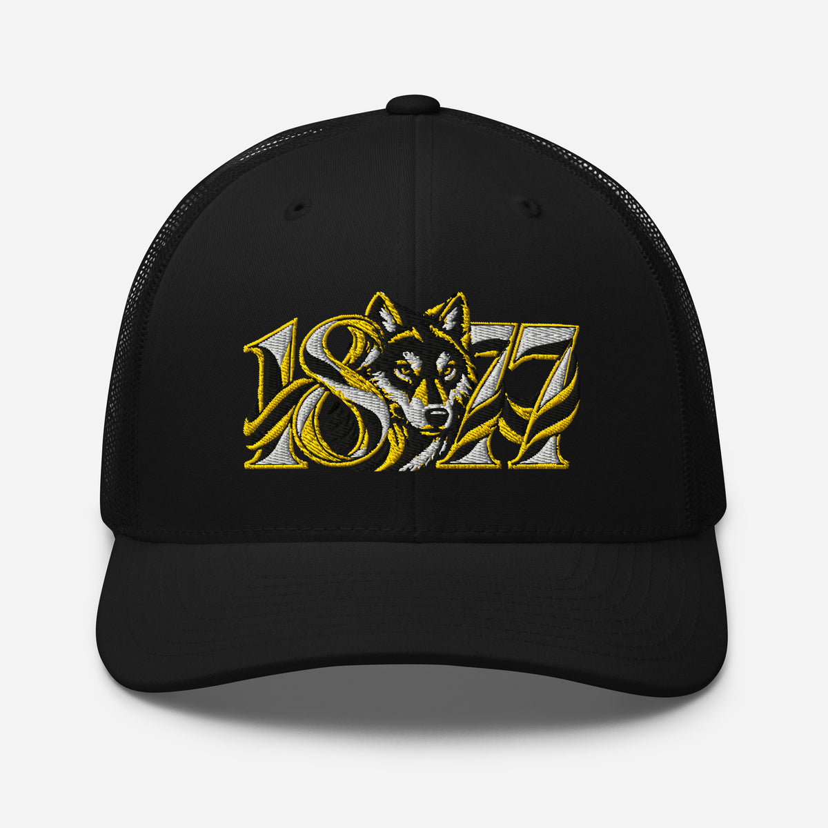 Wolves 1877 Heritage Wolf Embroidered Football Trucker Cap