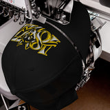 Wolves 1877 Heritage Wolf embroidered football trucker cap, black colour, front view