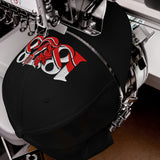 Manchester United 1878 Red Devil Heritage embroidered football trucker cap, black colour, front view