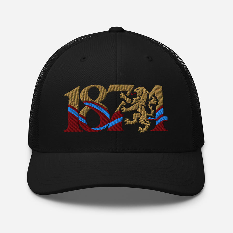 Aston Villa 1874 Lion Heritage Embroidered Football Trucker Cap