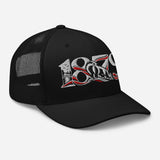 Fulham 1879 Heritage embroidered football trucker cap, black colour, right-front view