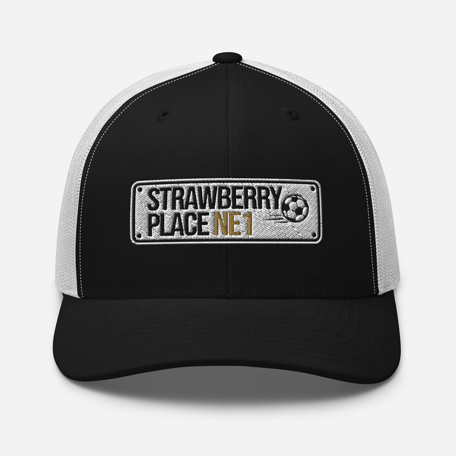 Newcastle Street Sign Embroidered Trucker Cap