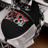 Sunderland 1879 Heritage Embroidered Football Trucker Cap – black white front view