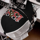 Arsenal 1886 Heritage Embroidered Football Trucker Cap – black white front view
