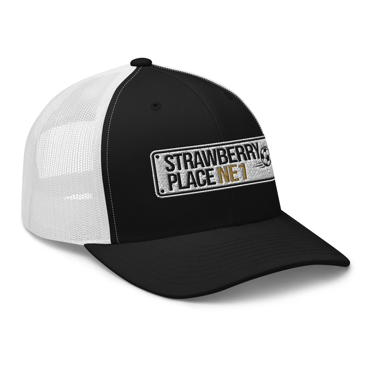 Newcastle Street Sign Embroidered Trucker Cap