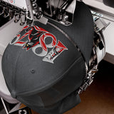 Sunderland 1879 Heritage Embroidered Football Trucker Cap – dark heather gray front view
