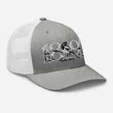 Newcastle United 1892 Heritage Embroidered Football Trucker Cap – heather grey white right front view