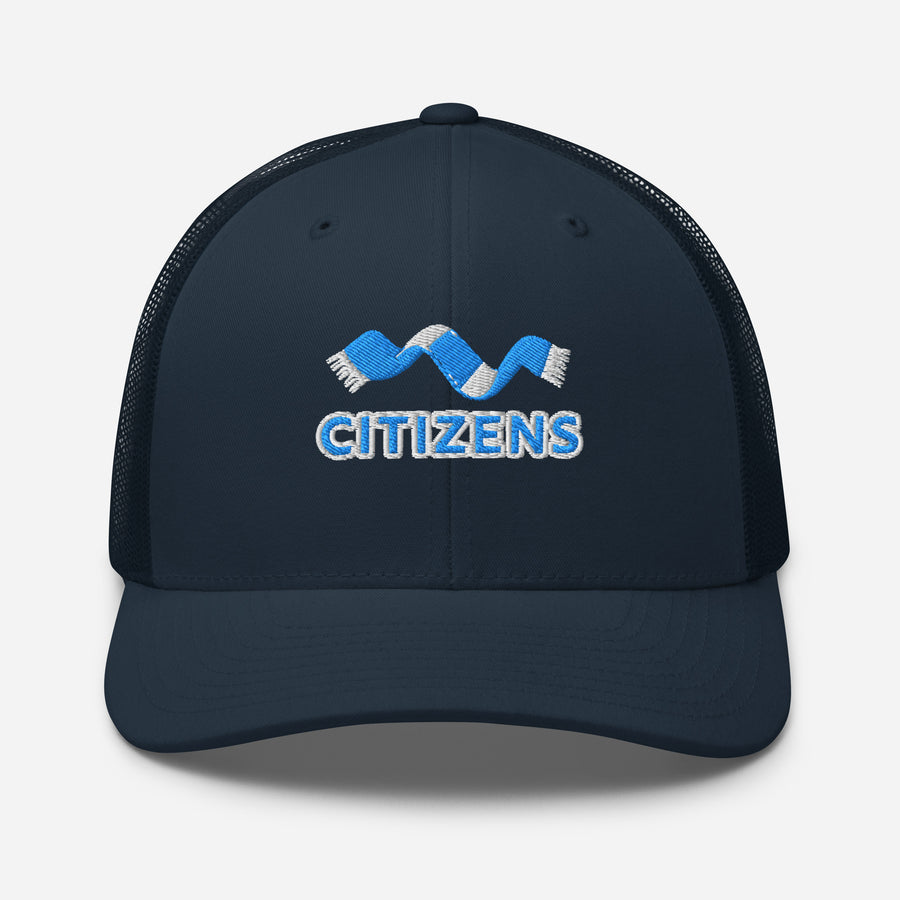 Manchester City Scarf Embroidered Trucker Cap