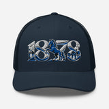 Ipswich Town 1878 Heritage Embroidered Football Trucker Cap – navy front view