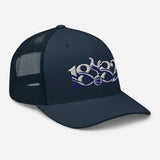 Tottenham Hotspur 1882 Heritage embroidered football trucker cap, navy colour, right-front view