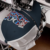 West Ham 1895 Heritage Embroidered Football Trucker Cap – navy white front view