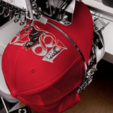 Sunderland 1879 Heritage Embroidered Football Trucker Cap – red front view