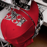 Fulham 1879 Heritage embroidered football trucker cap, red colour, front view