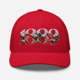 Brentford 1889 Heritage Bees embroidered football trucker cap, red colour, front view