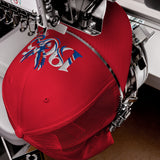 Crystal Palace 1905 Heritage Eagle embroidered football trucker cap, red colour, front view