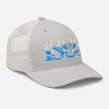 Coventry City 1883 Heritage Elephant embroidered football trucker cap, silver colour, right-front view