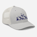 Tottenham Hotspur 1882 Heritage embroidered football trucker cap, silver colour, right-front view