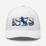 Ipswich Town 1878 Heritage Embroidered Football Trucker Cap – white front view