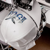 Brighton 1901 Heritage Seagulls Embroidered Football Trucker Cap – white front view