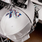 Crystal Palace 1905 Heritage Eagle embroidered football trucker cap, white colour, front view