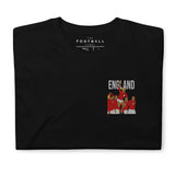 England 1966 World Cup Winners Embroidered Football T-Shirt in black, front view