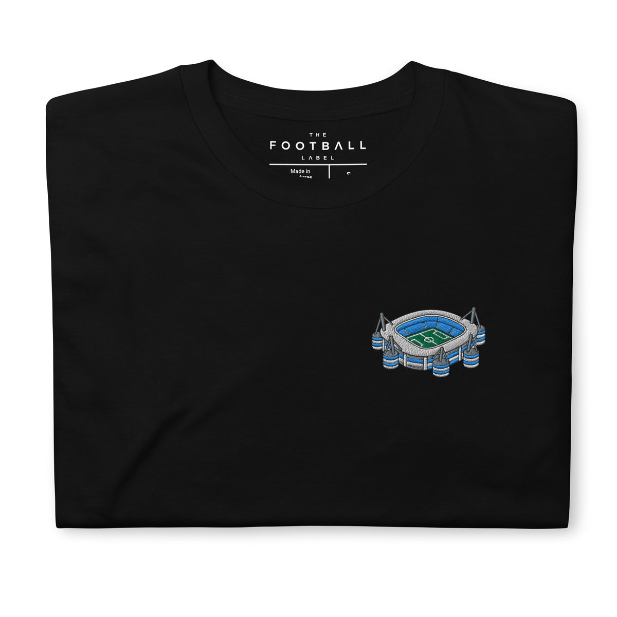 Etihad Stadium Inspired Manchester City Embroidered Football T-Shirt