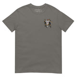 England v Argentina 1998 Embroidered Football T-Shirt in charcoal, alternate front view