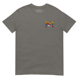 England v Colombia 1998 Embroidered Football T-Shirt in charcoal, alternate front view
