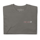 England World Cup Lion Embroidered Football T-Shirt in charcoal, front view