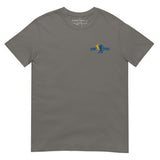Chelsea Carefree Embroidered Football T-Shirt in charcoal, alternate front view