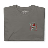 Thierry Henry Inspired Arsenal King Card Embroidered Football T-Shirt in charcoal, front view