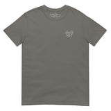 Tottenham Postcode Embroidered Football T-Shirt in charcoal, alternate front view