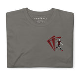 Justin Kluivert Inspired Bournemouth King Embroidered Football T-Shirt in charcoal, front view